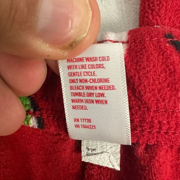 Penguin Print Red Fleece Pajama Pants Size Large Christmas Sleepwear Target - Picture 4 of 4